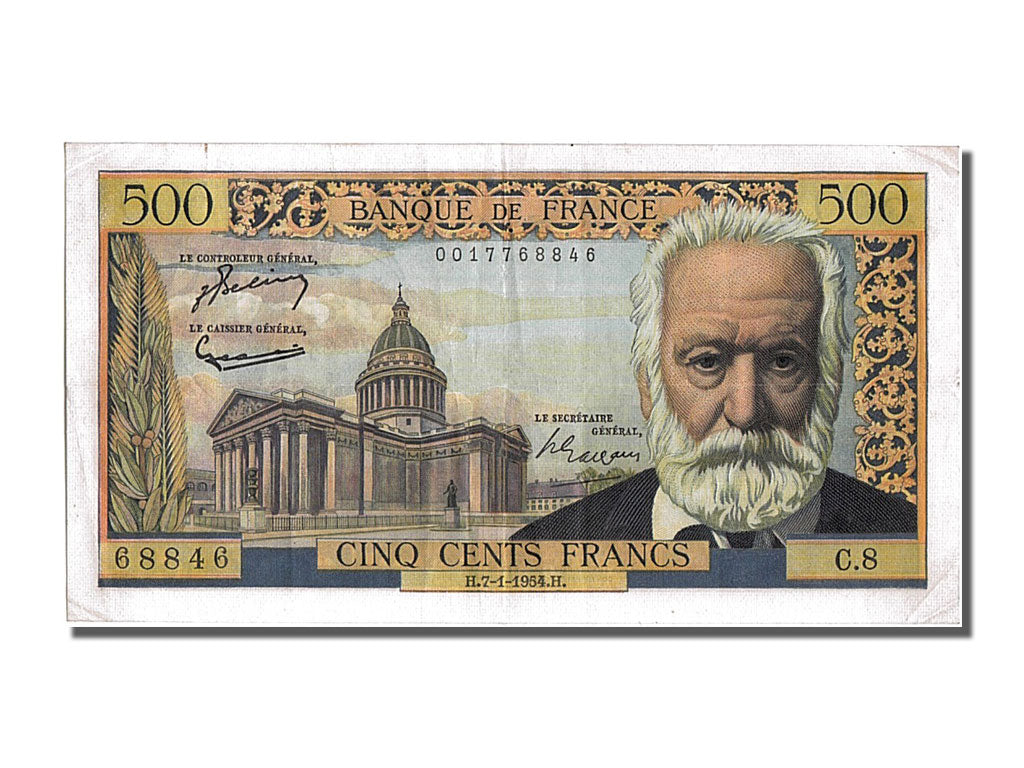 Billet, France, 500 Francs, 500 F 1954-1958 ''Victor Hugo'', 1954, 1954-01-07
