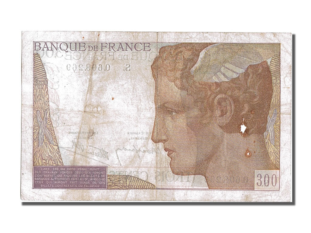 Banknote, France, 300 Francs, 300 F 1938-1939, 1938, EF(40-45), Fayette:29.3