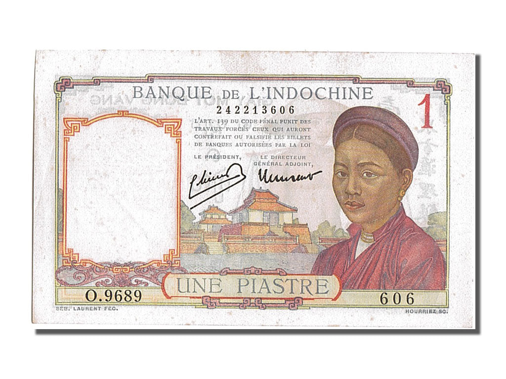 Banknote, French Indochina, 1 Piastre, 1949, UNC(60-62)