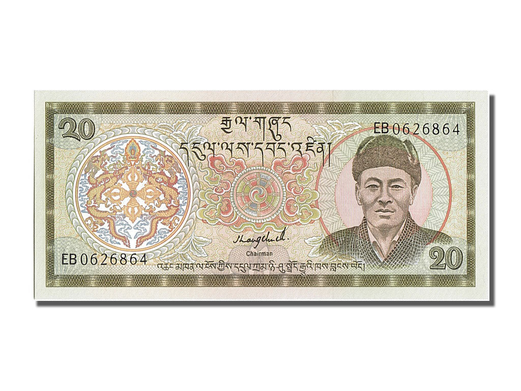 Banknote, Bhutan, 20 Ngultrum, 1992, UNC(65-70)