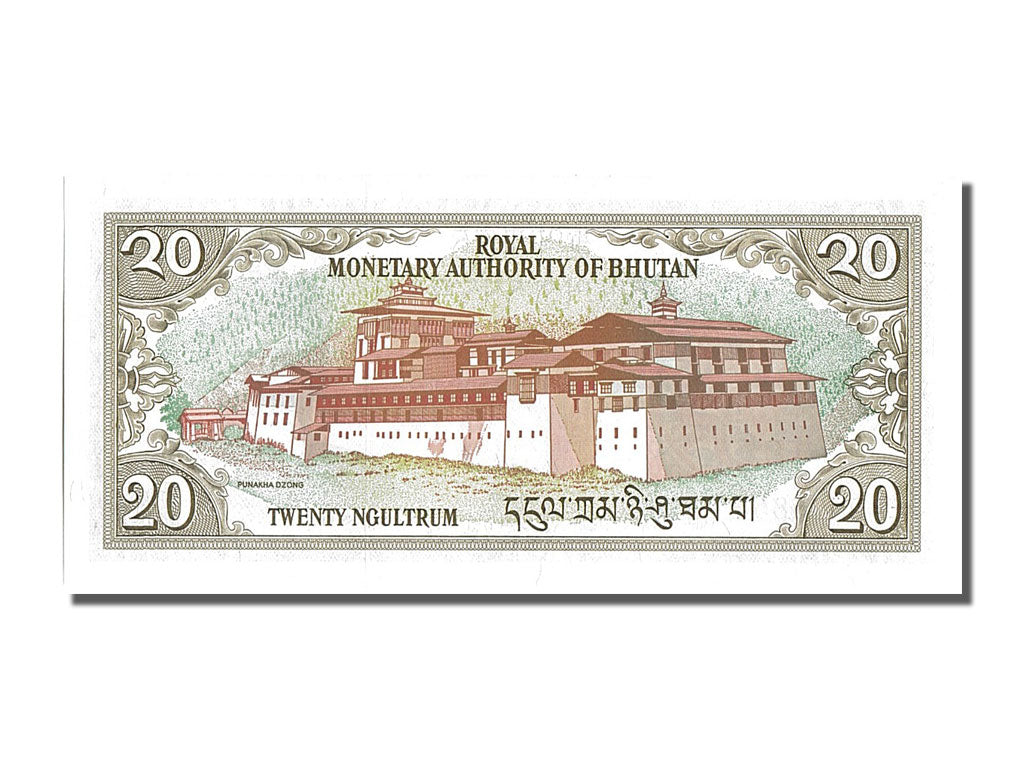 Banknote, Bhutan, 20 Ngultrum, 1992, UNC(65-70)