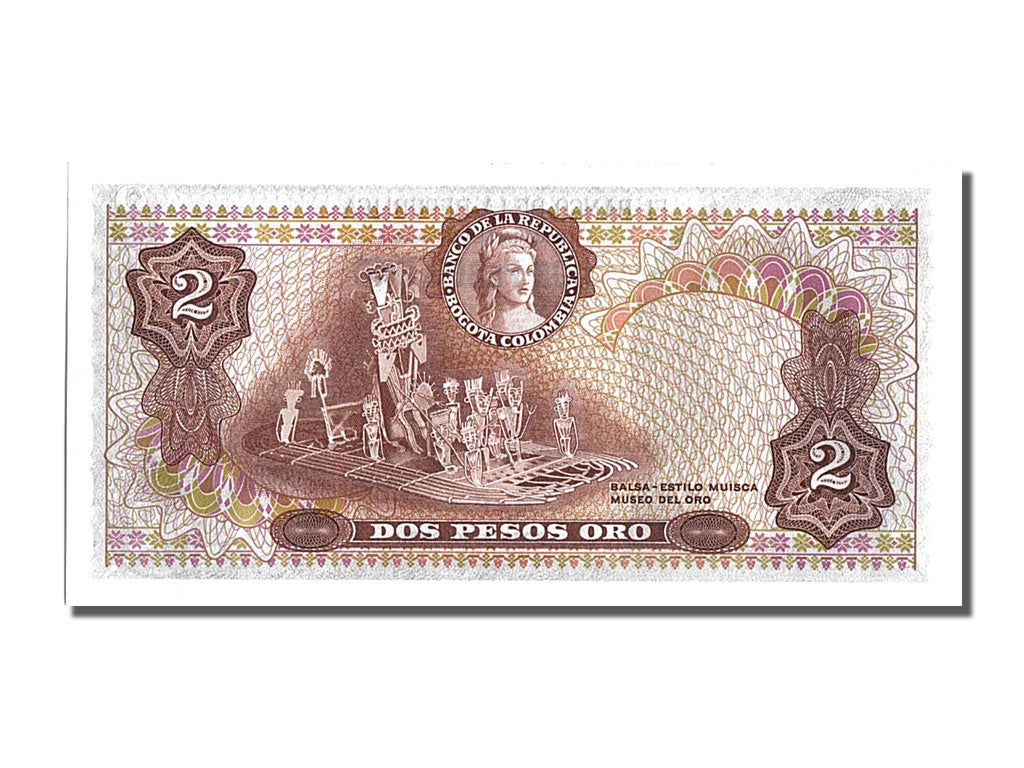 Banknote, Colombia, 2 Pesos Oro, 1977, 1977-07-20, UNC(65-70)