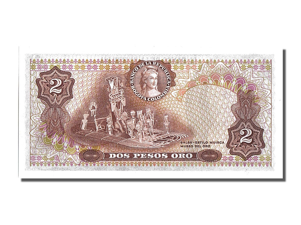 Banknote, Colombia, 2 Pesos Oro, 1977, 1977-07-20, UNC(65-70)