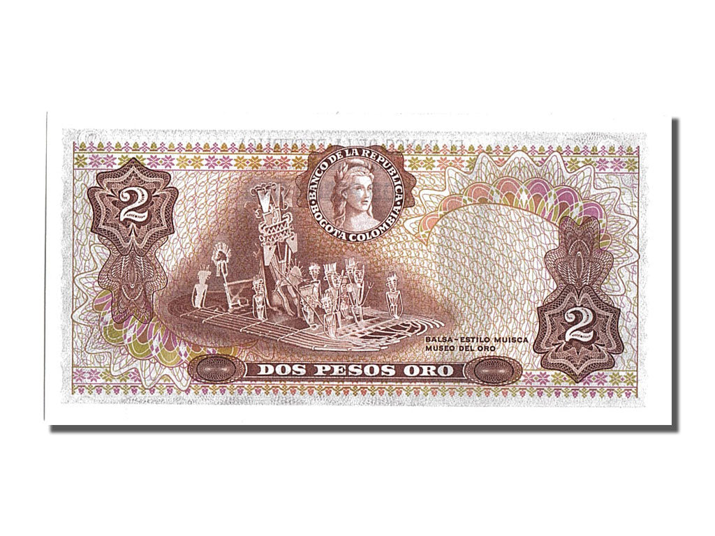 Banknote, Colombia, 2 Pesos Oro, 1977, 1977-07-20, UNC(65-70)