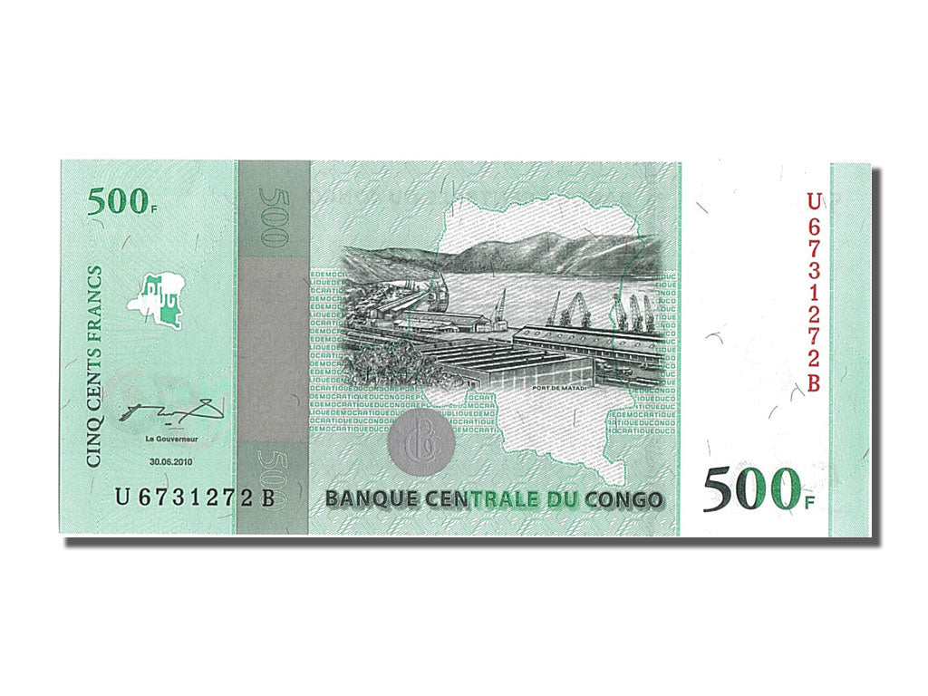 Banknote, Congo Democratic Republic, 500 Francs, 2010, 2010-06-30, UNC(65-70)