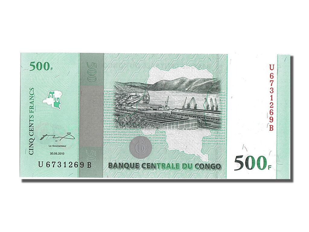 Banknote, Congo Democratic Republic, 500 Francs, 2010, 2010-06-30, UNC(65-70)