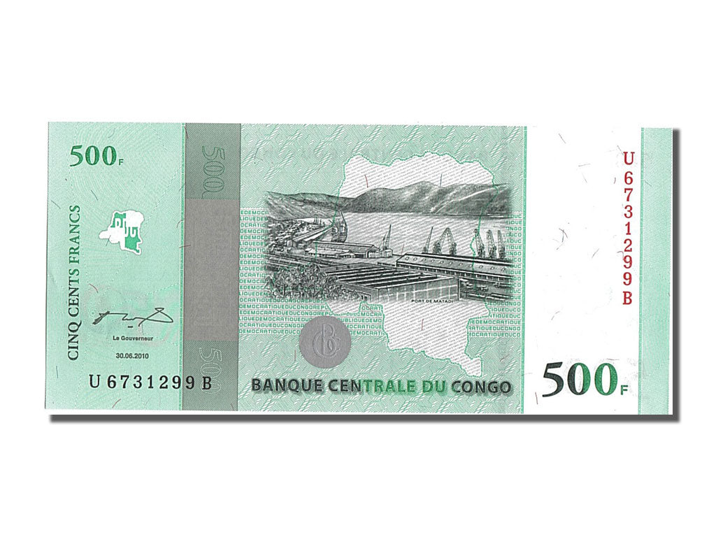 Geldschein, Congo Democratic Republic, 500 Francs, 2010, 2010-06-30, UNZ