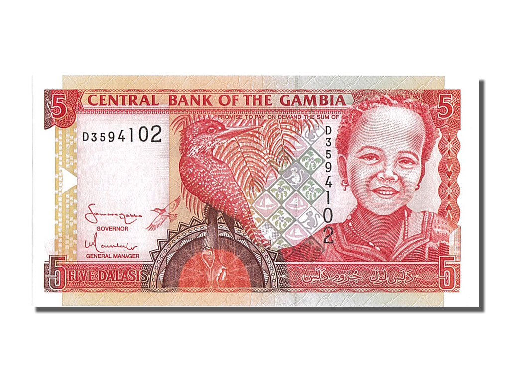 Banknote, Gambia, 5 Dalasis, 2001, UNC(65-70)