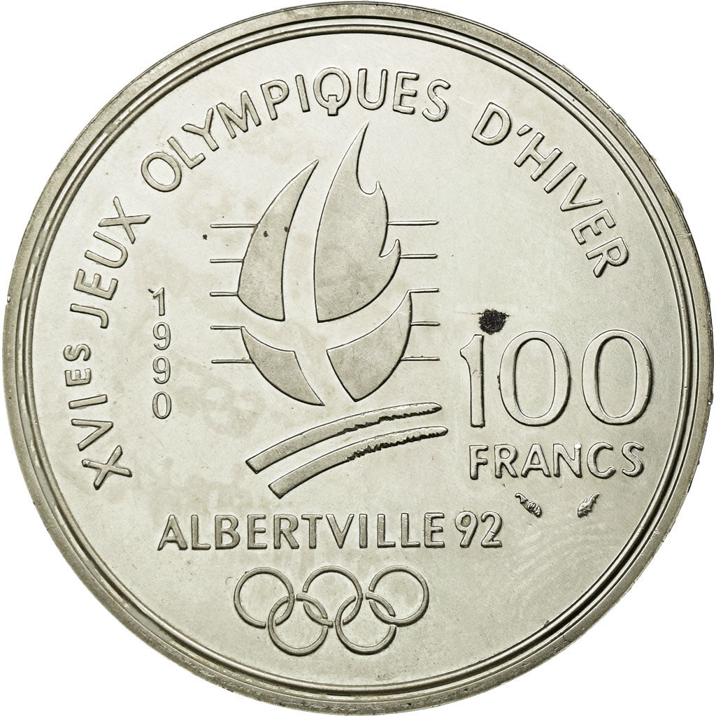 Coin, France, 100 Francs, 1990, MS(60-62), Silver, Gadoury:9