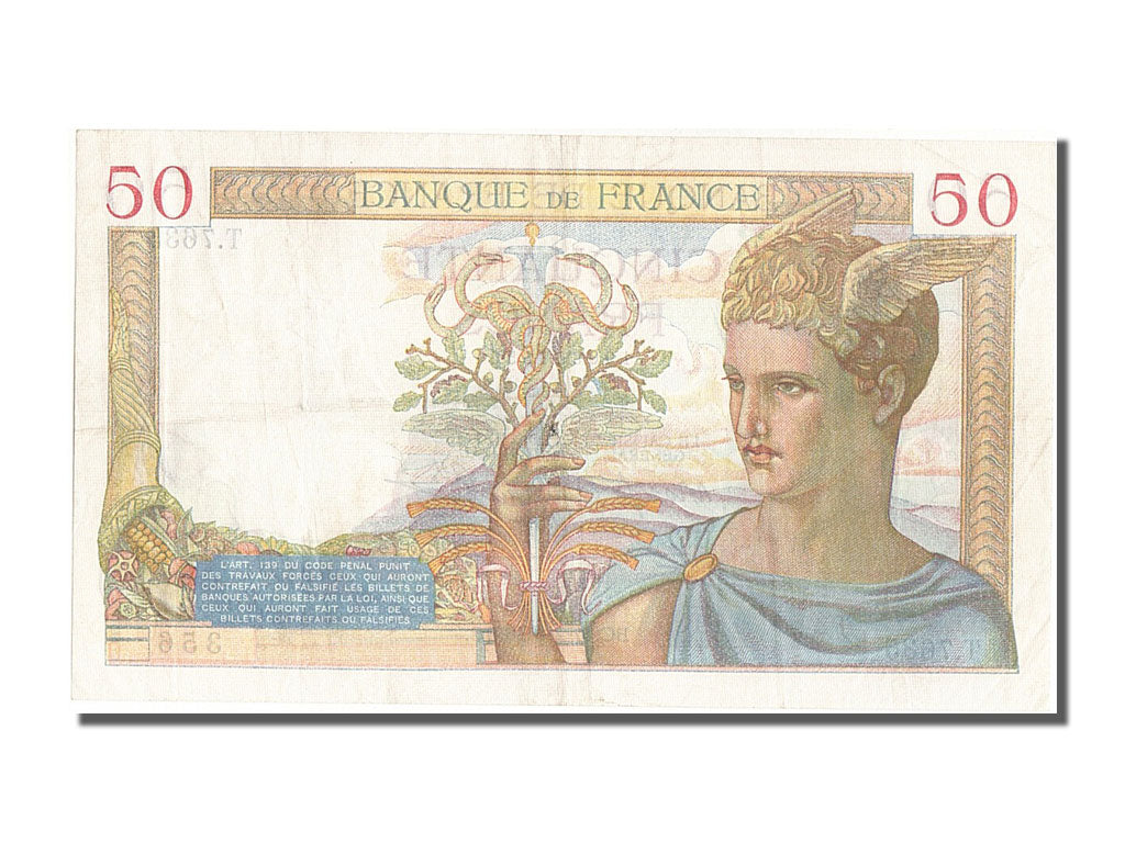 Billet, France, 50 Francs, 50 F 1934-1940 ''Cérès'', 1939, 1938-02-17, SUP+