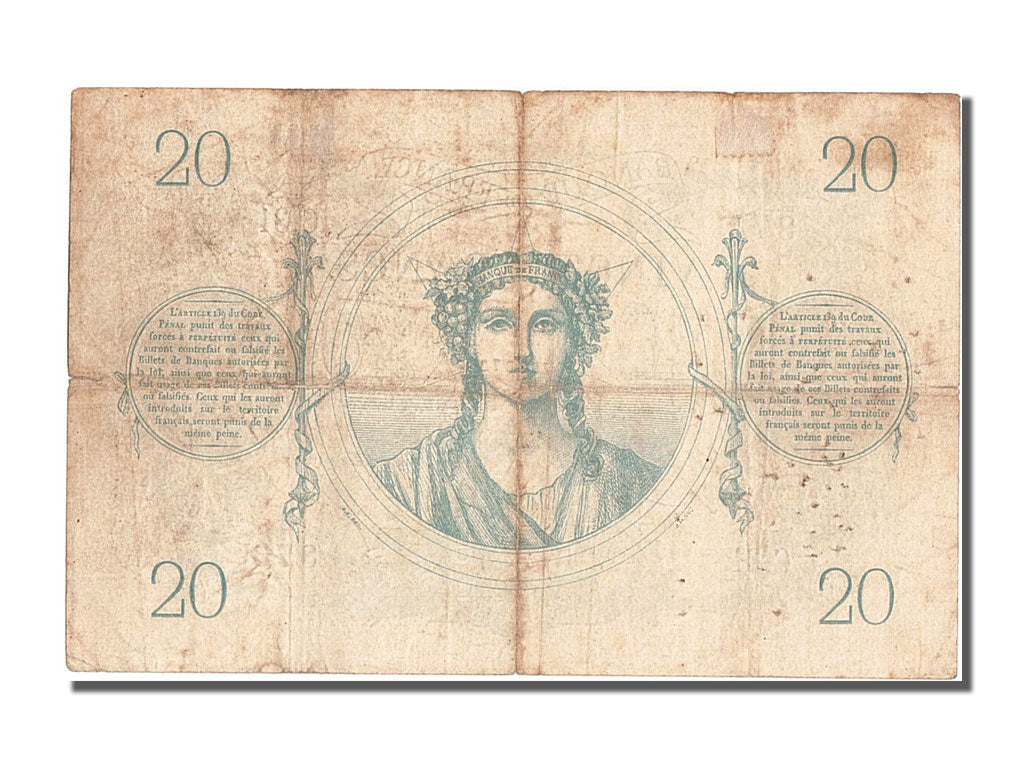 France, 20 Francs, ...-1889 Circulated during XIXth, 1871, 1871-03-02