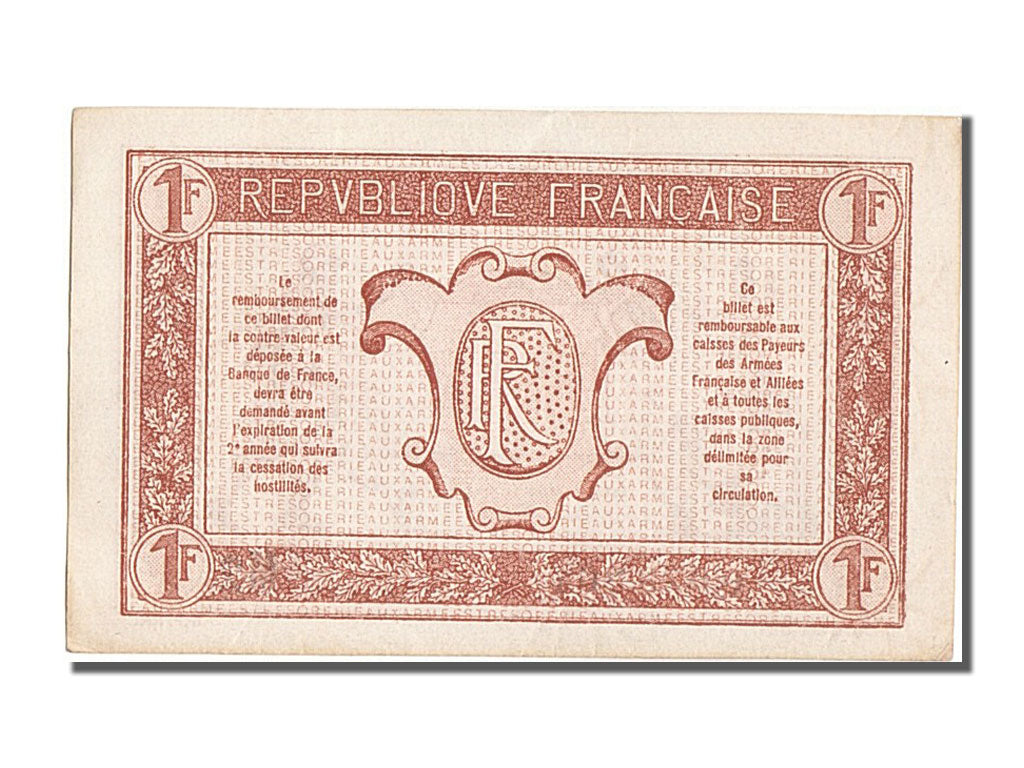 Banknote, France, 1 Franc, 1917-1919 Army Treasury, 1917, UNC(63)