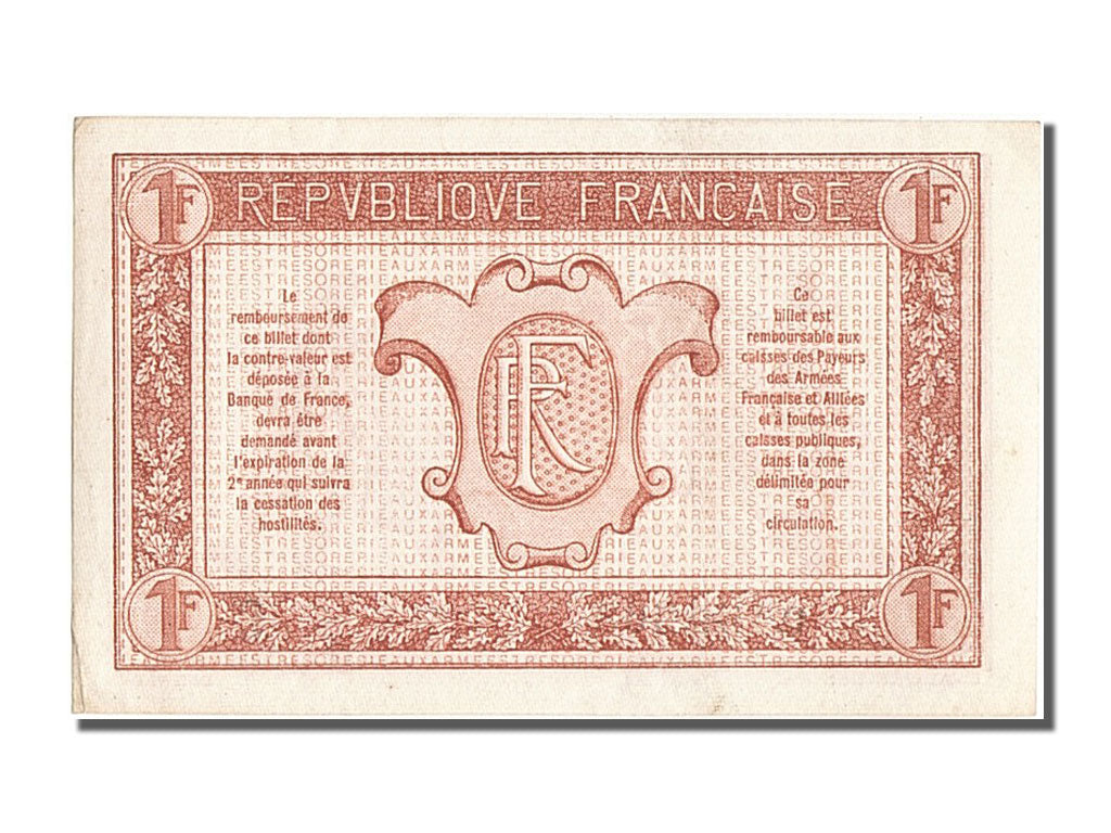 Banknote, France, 1 Franc, 1917-1919 Army Treasury, 1917, UNC(63)