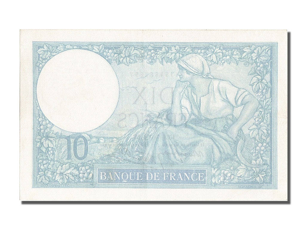 Biljet, Frankrijk, 10 Francs, 10 F 1916-1942 ''Minerve'', 1939, 1939-07-06, SPL