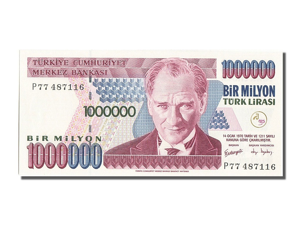 Banknote, Turkey, 1,000,000 Lira, 1970, UNC(65-70)