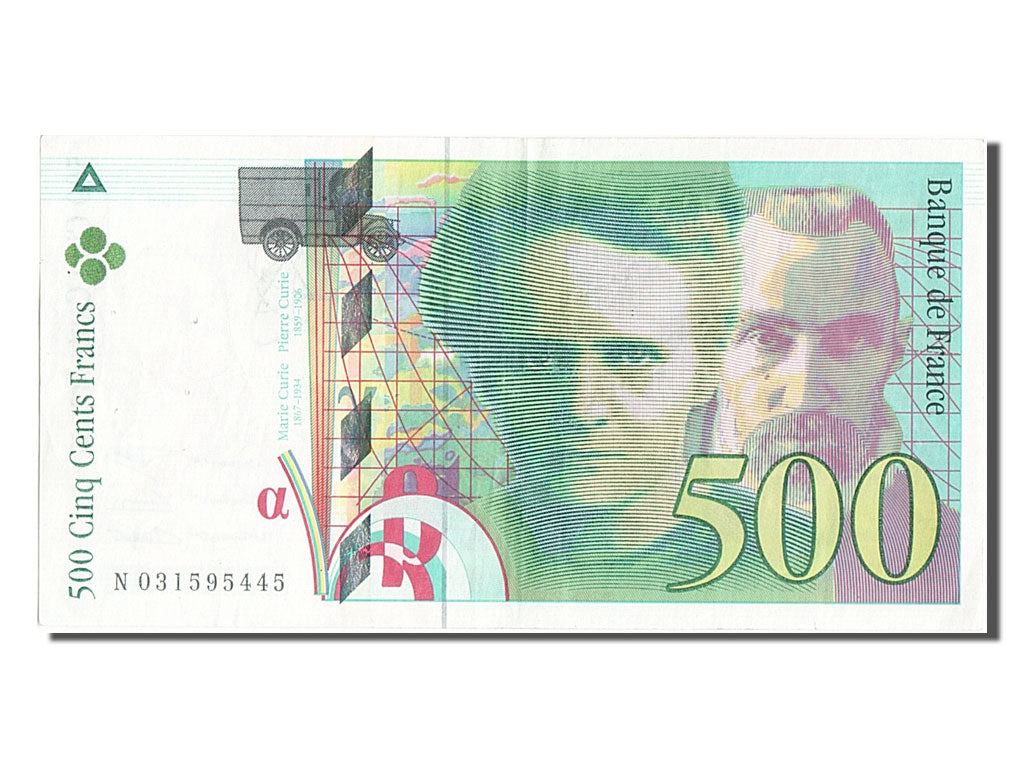 Banconote, Francia, 500 Francs, 500 F 1994-2000 ''Pierre et Marie Curie'', 1995