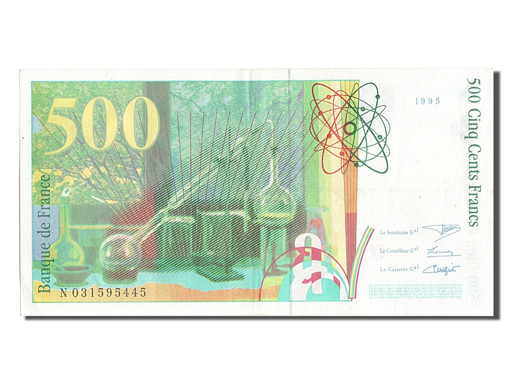 Banconote, Francia, 500 Francs, 500 F 1994-2000 ''Pierre et Marie Curie'', 1995
