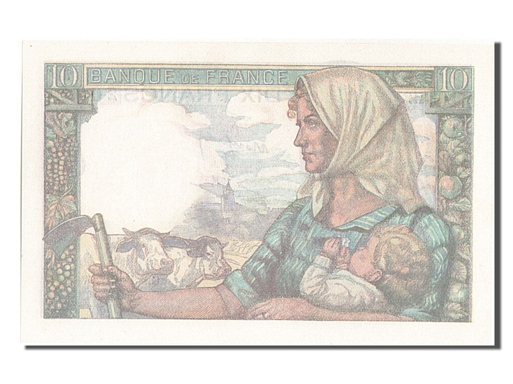 Biljet, Frankrijk, 10 Francs, 10 F 1941-1949 ''Mineur'', 1947, 1947-01-09