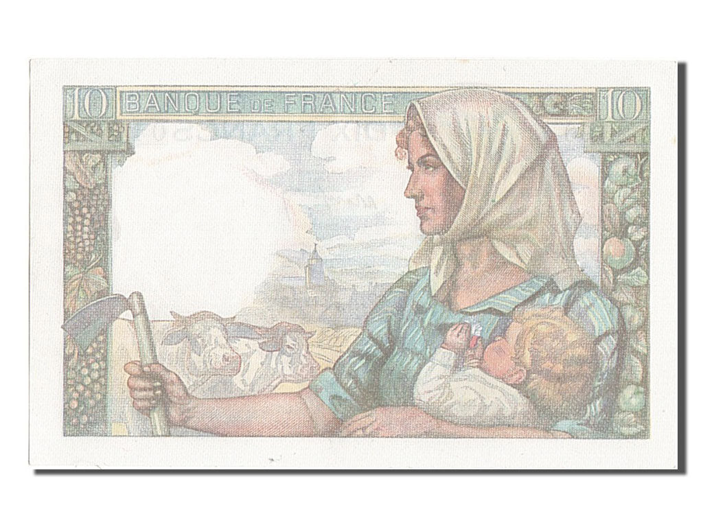 Banknote, France, 10 Francs, 10 F 1941-1949 ''Mineur'', 1945, 1945-04-26