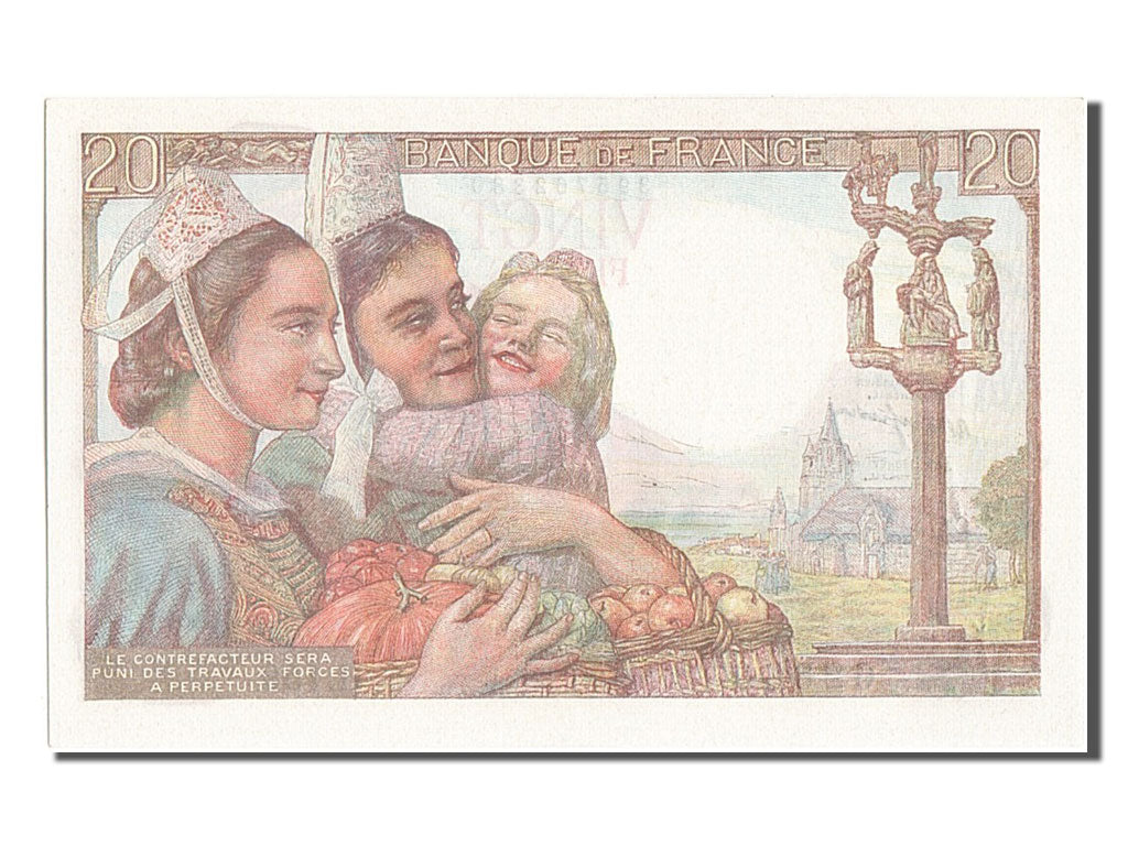 Biljet, Frankrijk, 20 Francs, 20 F 1942-1950 ''Pêcheur'', 1947, 1947-01-09