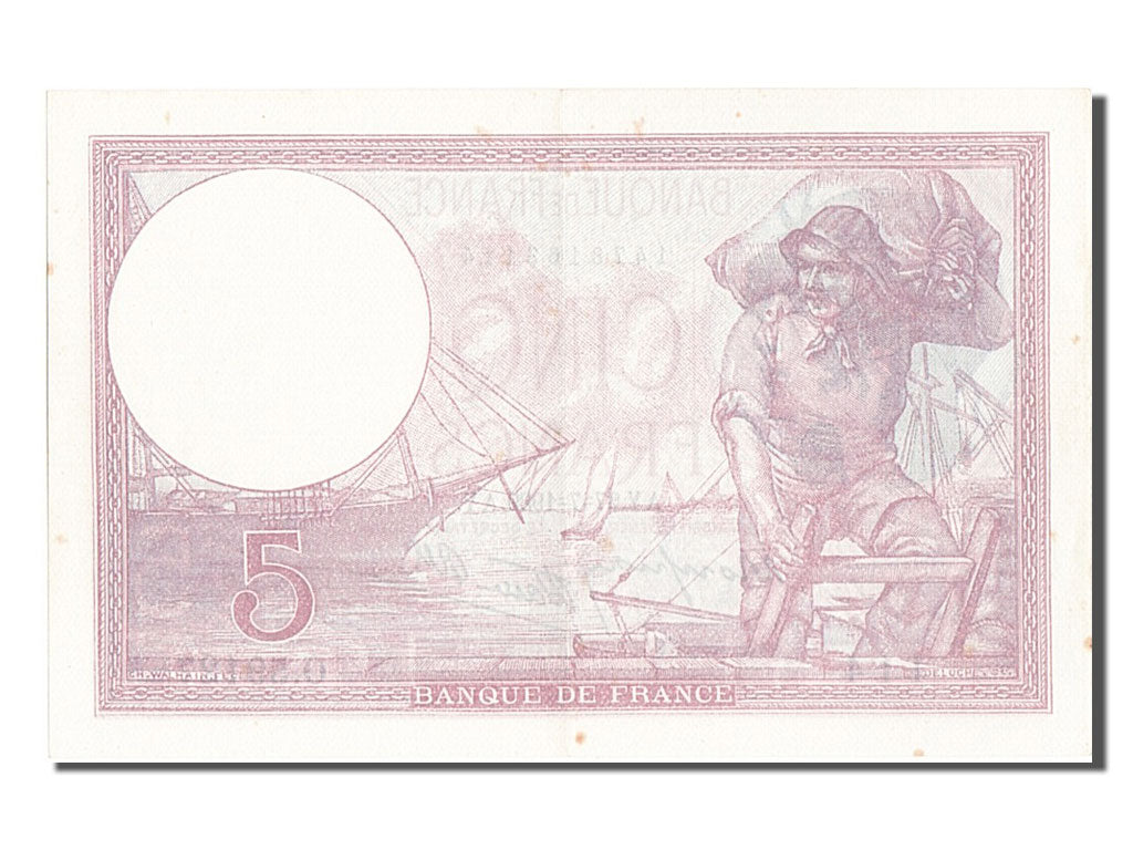 Billet, France, 5 Francs, 5 F 1917-1940 ''Violet'', 1939, 1939-07-27, SPL