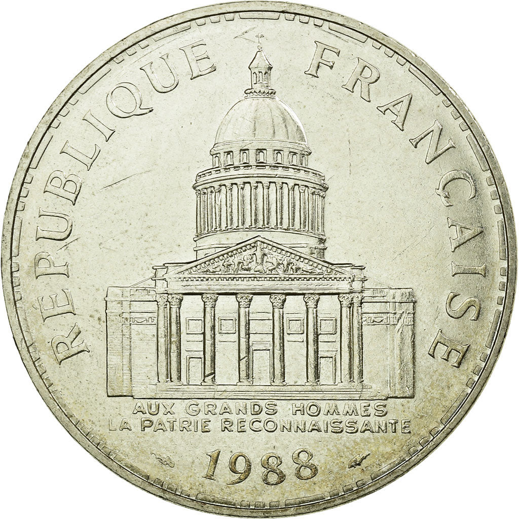 Coin, France, Panthéon, 100 Francs, 1988, Paris, MS(60-62), Silver, Gadoury:898