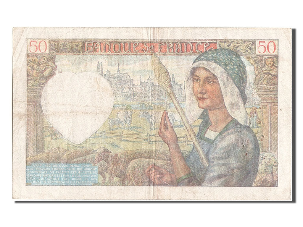 Billet, France, 50 Francs, 50 F 1940-1942 ''Jacques Coeur'', 1940, 1940-09-26
