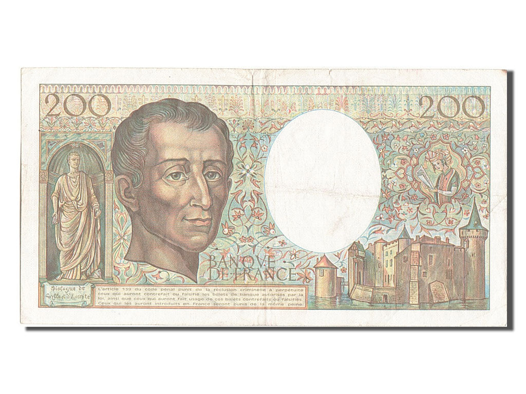 Banknote, France, 200 Francs, 200 F 1981-1994 ''Montesquieu'', 1984, EF(40-45)