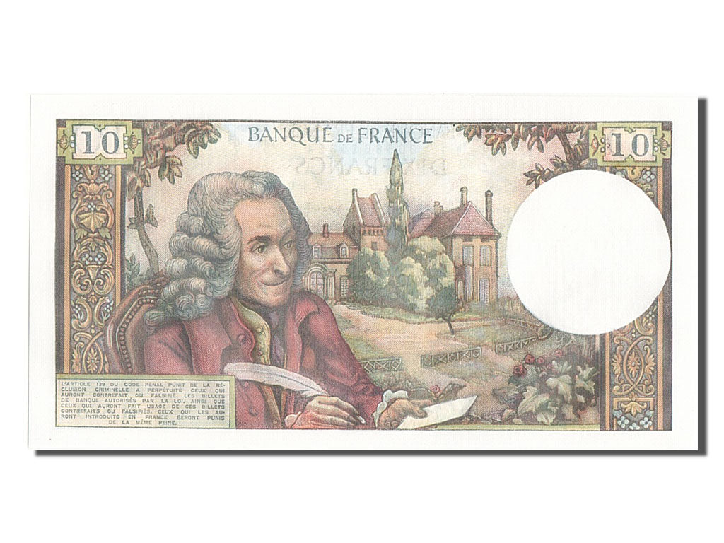 Banknote, France, 10 Francs, 10 F 1963-1973 ''Voltaire'', 1972, 1972-12-07