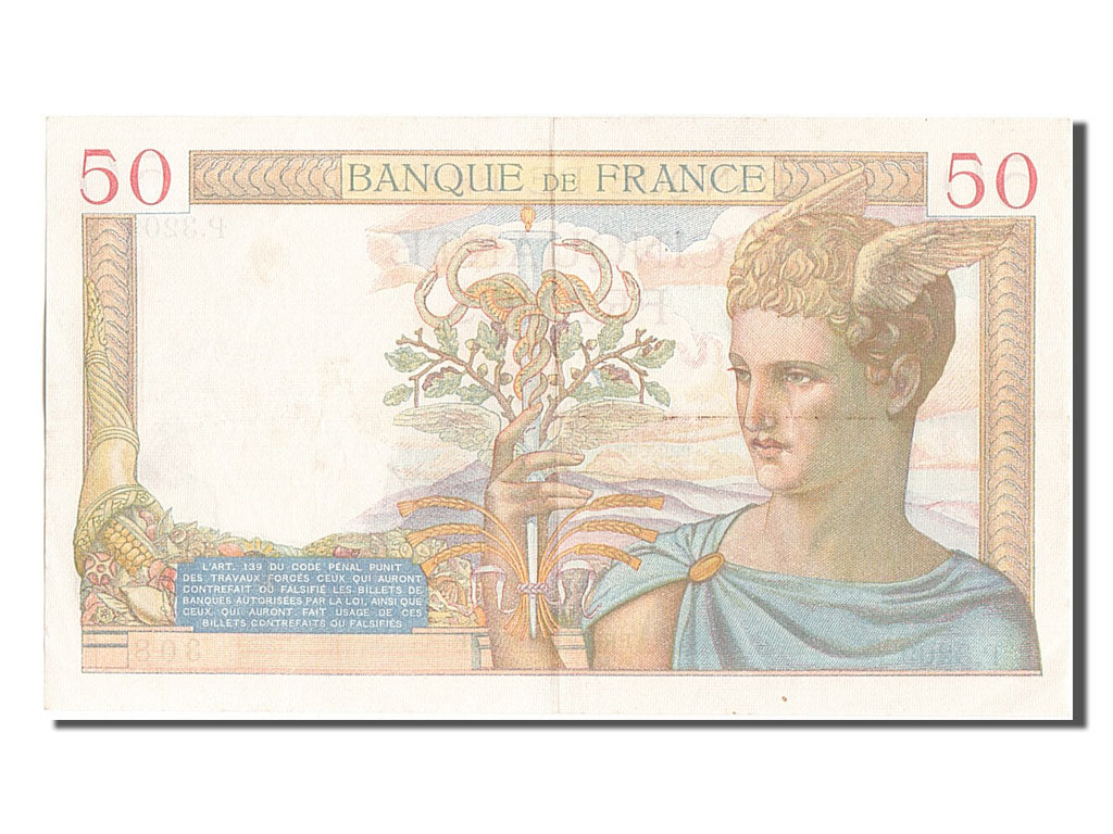 Banconote, Francia, 50 Francs, 50 F 1934-1940 ''Cérès'', 1935, 1935-10-17