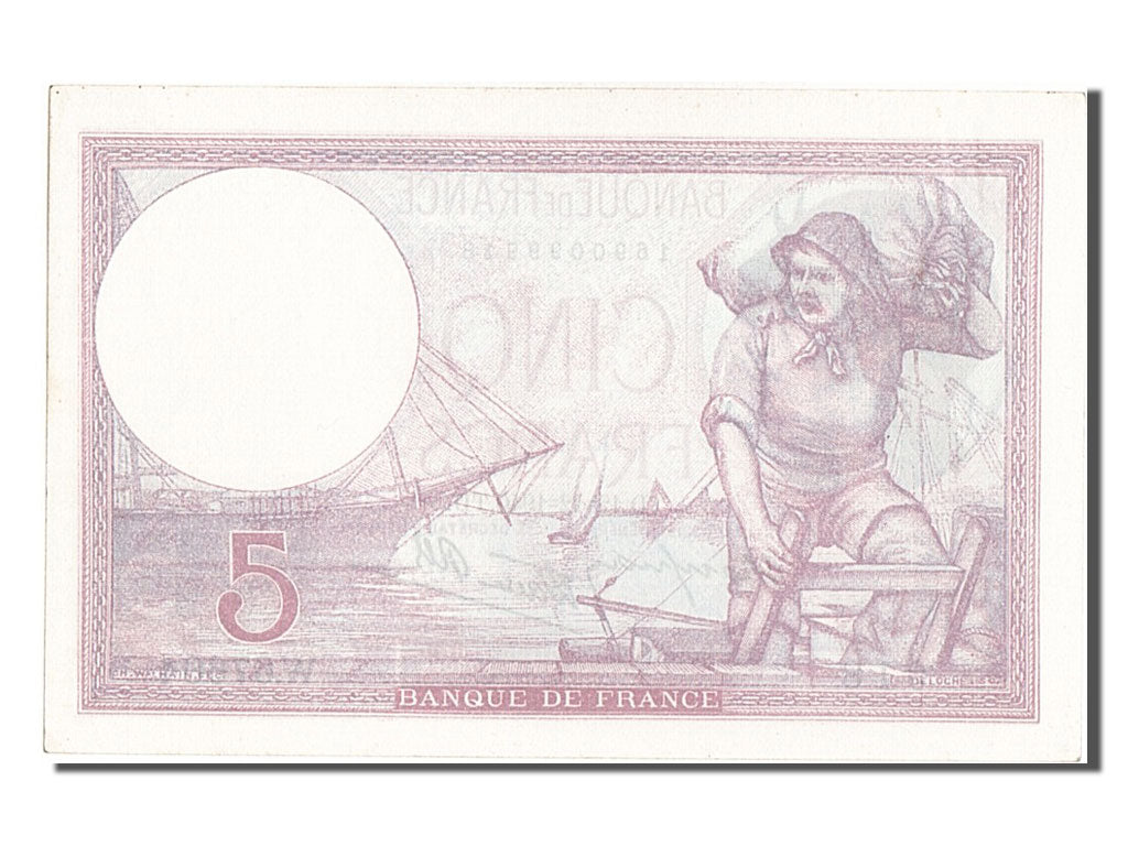 Billete, Francia, 5 Francs, 5 F 1917-1940 ''Violet'', 1940, 1940-12-12, UNC