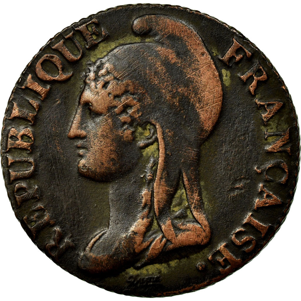 Coin, France, Dupré, 5 Centimes, 1796, Paris, EF(40-45), Bronze, Gadoury:124