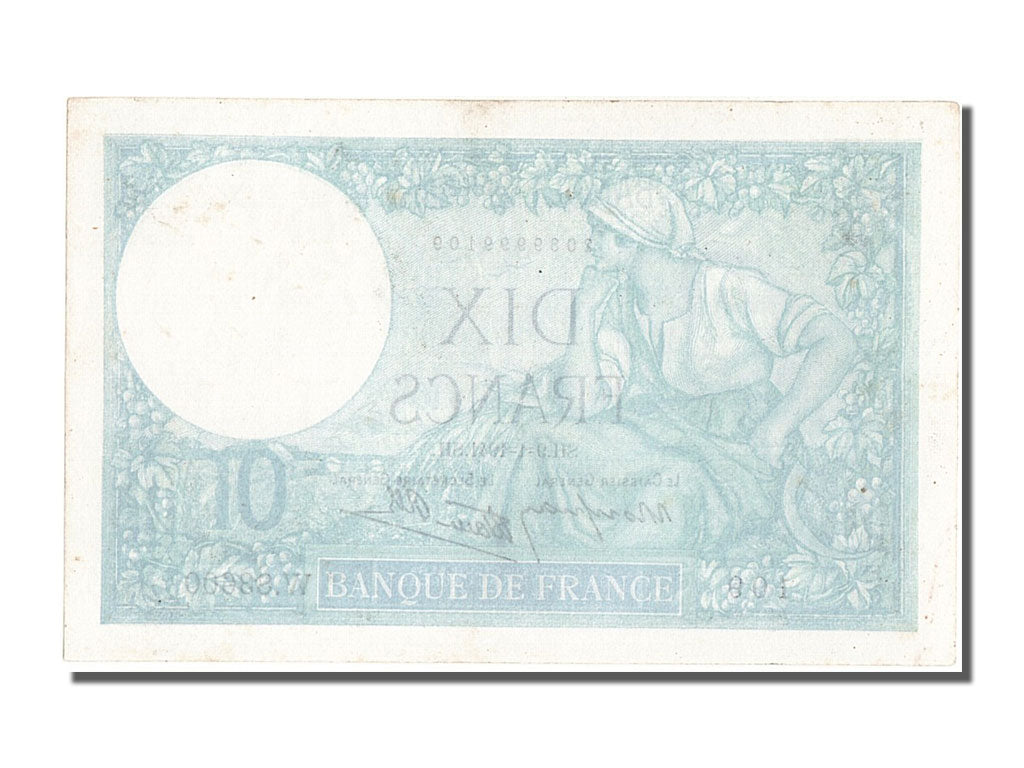 Biljet, Frankrijk, 10 Francs, 10 F 1916-1942 ''Minerve'', 1941, 1941-01-09, SUP