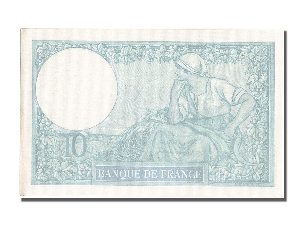 Biljet, Frankrijk, 10 Francs, 10 F 1916-1942 ''Minerve'', 1939, 1939-08-17, SUP