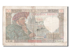 Banknote, France, 50 Francs, 50 F 1940-1942 ''Jacques Coeur'', 1940, 1940-06-13