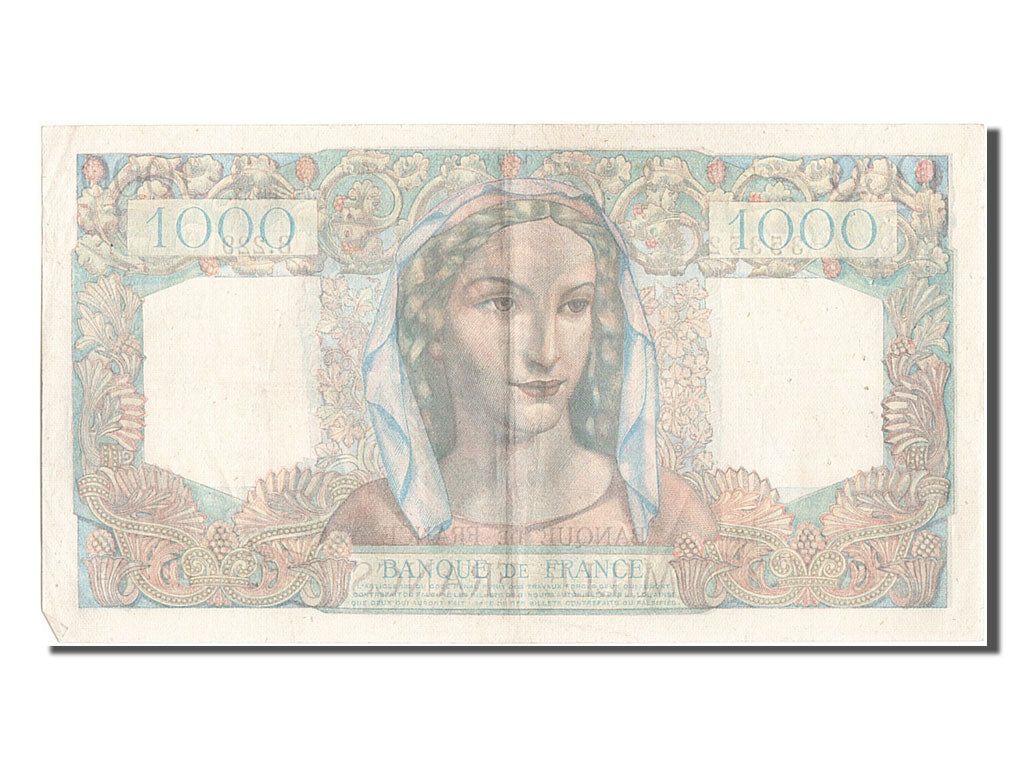 Banconote, Francia, 1000 Francs, 1 000 F 1945-1950 ''Minerve et Hercule'', 1946