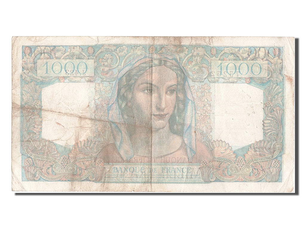 Banconote, Francia, 1000 Francs, 1 000 F 1945-1950 ''Minerve et Hercule'', 1948