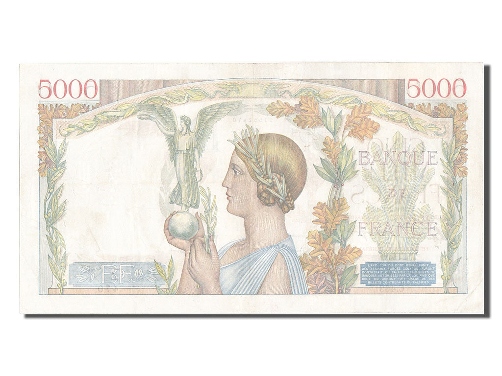 Banconote, Francia, 5000 Francs, 5 000 F 1934-1944 ''Victoire'', 1940