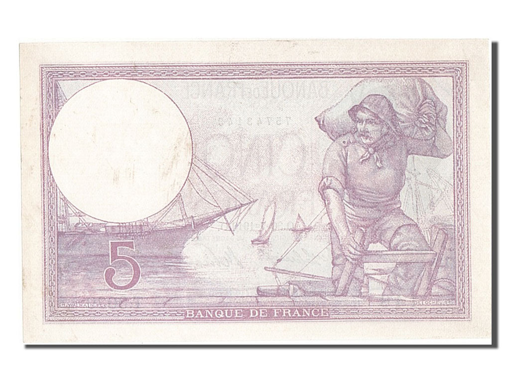 Banconote, Francia, 5 Francs, 5 F 1917-1940 ''Violet'', 1918, 1918-07-30, BB+