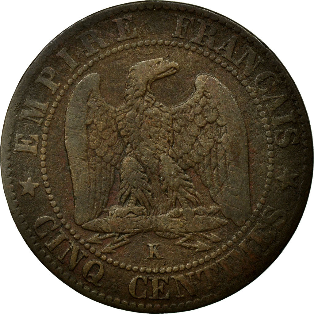Moneta, Francja, Napoleon III, Napoléon III, 5 Centimes, 1853, Bordeaux