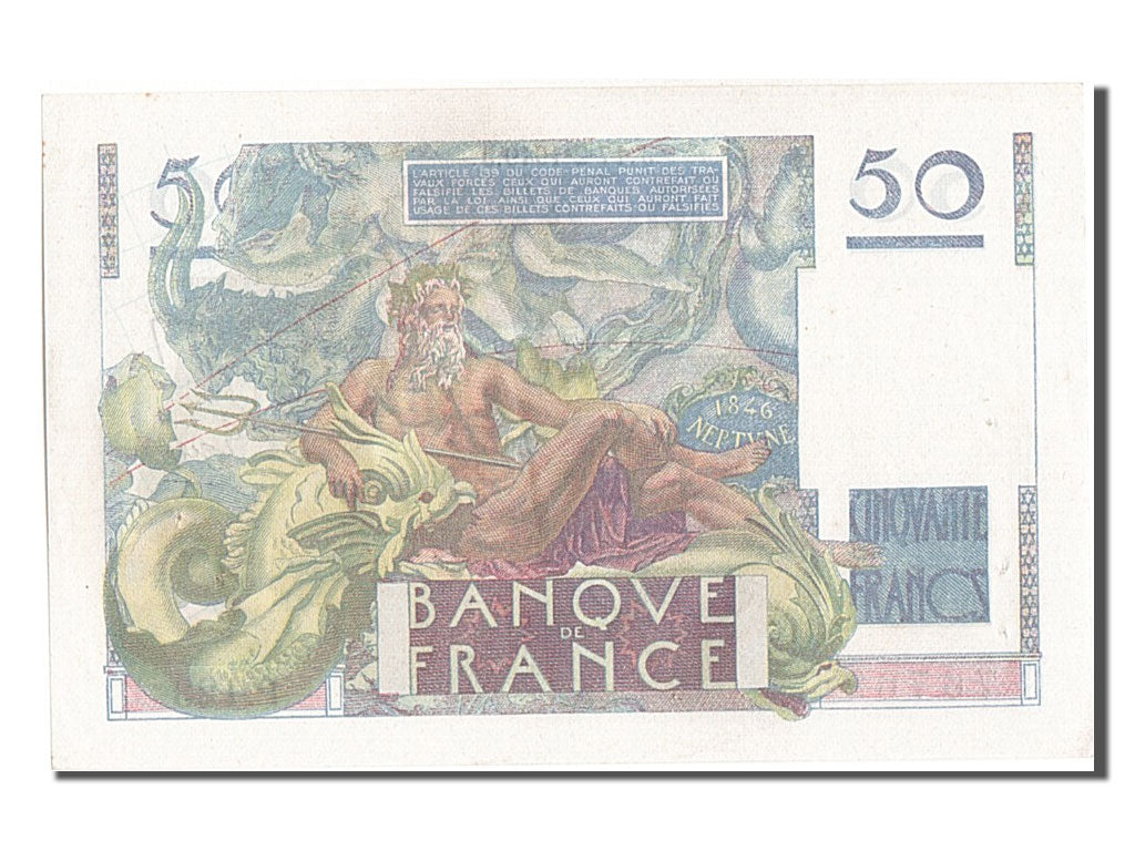 Banconote, Francia, 50 Francs, 50 F 1946-1951 ''Le Verrier'', 1949, 1949-02-17