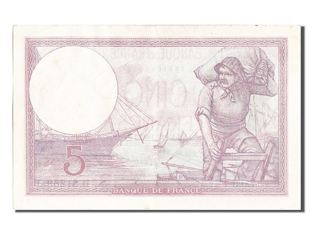 Banknot, Francja, 5 Francs, Violet, 1932, 1932-12-15, AU(50-53), Fayette:3.16