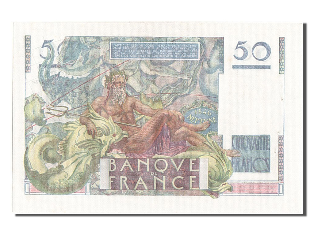 Billet, France, 50 Francs, 50 F 1946-1951 ''Le Verrier'', 1951, 1951-02-01, TB+