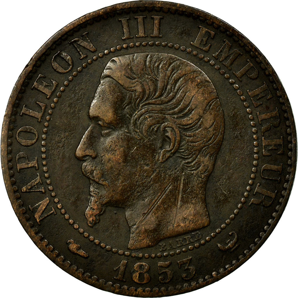 Moneda, Francia, Napoleon III, Napoléon III, 5 Centimes, 1853, Lille, BC+