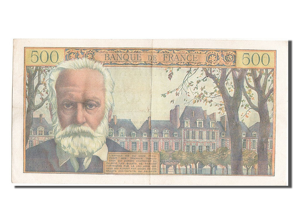 Biljet, Frankrijk, 500 Francs, 500 F 1954-1958 ''Victor Hugo'', 1955