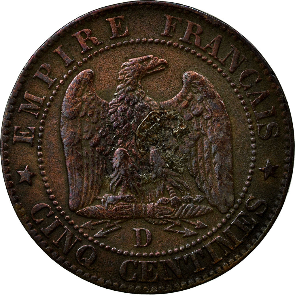 Coin, France, Napoleon III, Napoléon III, 5 Centimes, 1854, Lyon, VF(30-35)