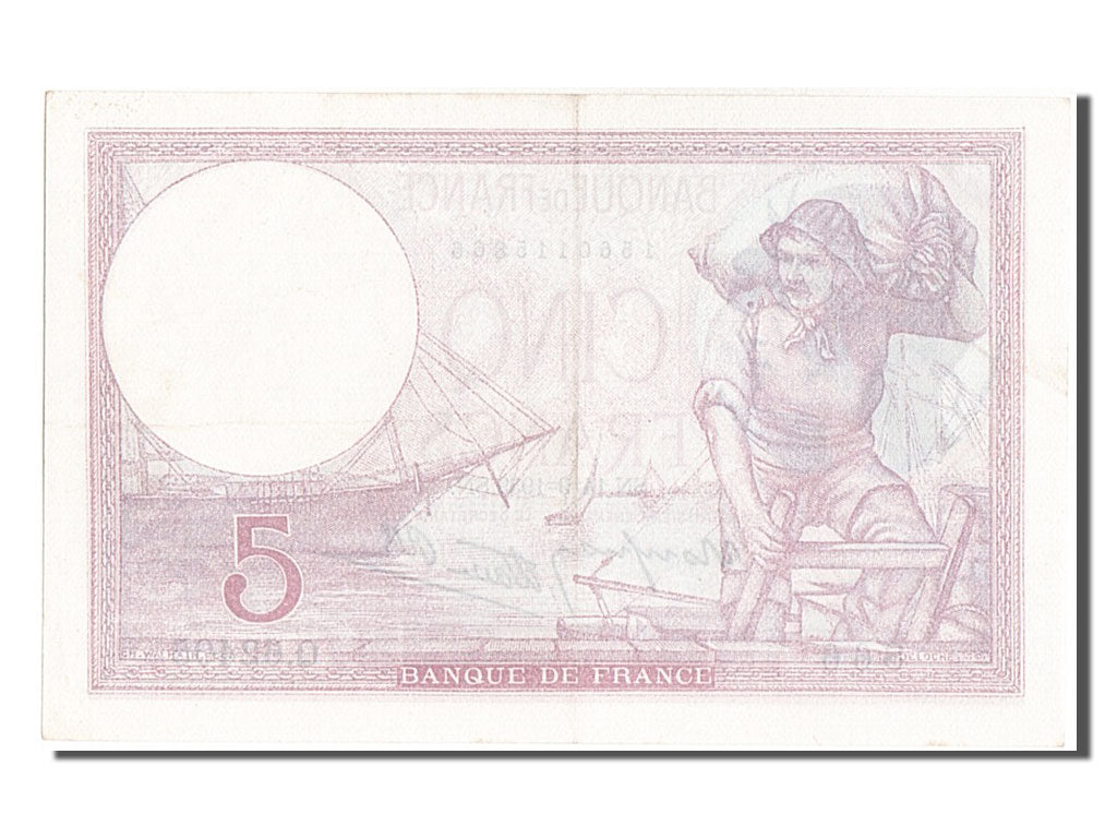 Banknote, France, 5 Francs, 5 F 1917-1940 ''Violet'', 1939, 1939-09-14, UNC(63)