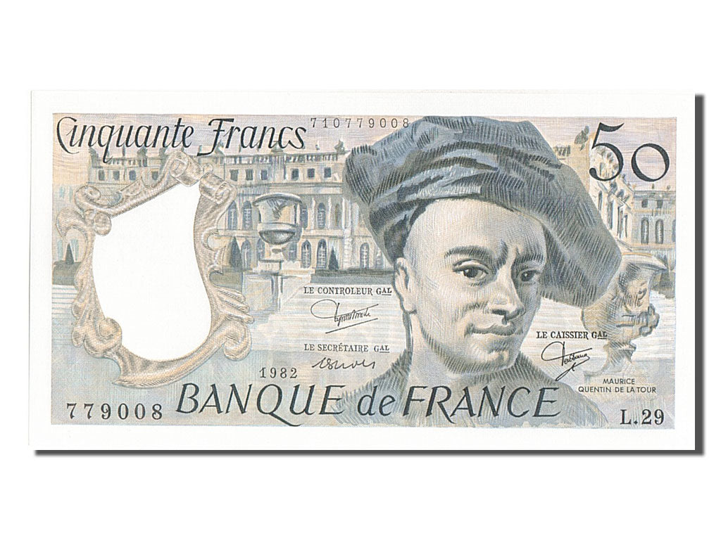 Banknot, Francja, 50 Francs, Quentin de La Tour, 1982, UNC(65-70), Fayette:67.8