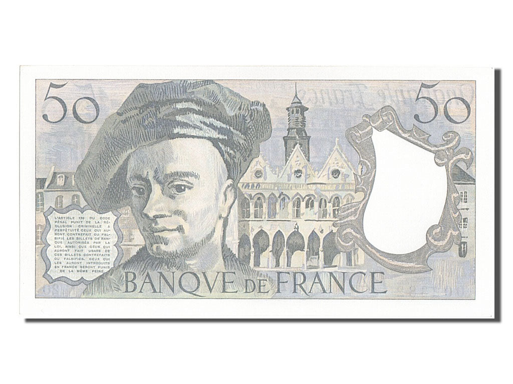 Banconote, Francia, 50 Francs, 50 F 1976-1992 ''Quentin de La Tour'', 1980, FDS