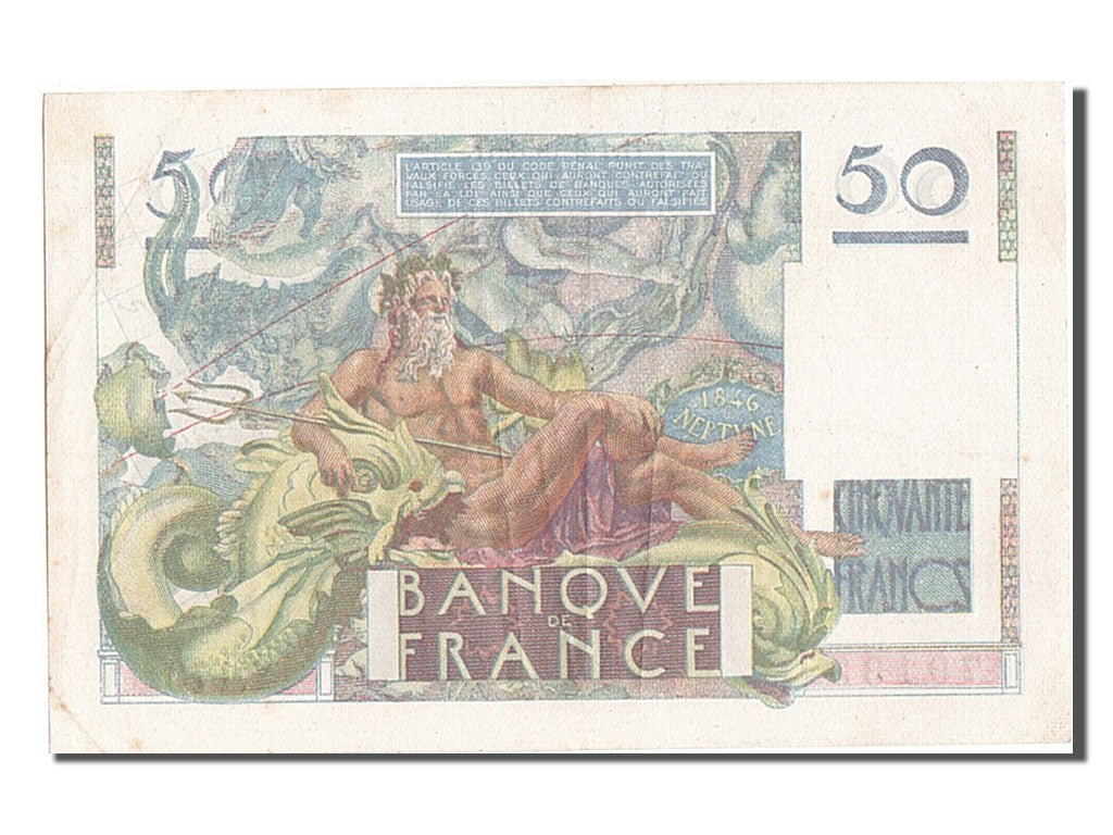 Banknote, France, 50 Francs, 50 F 1946-1951 ''Le Verrier'', 1951, 1951-02-01